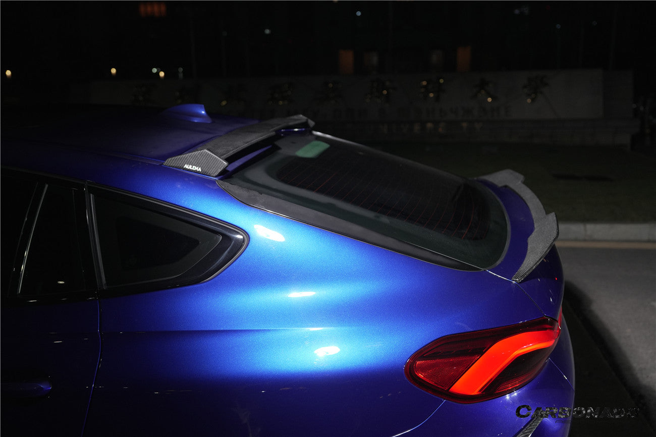 2020-2025 BMW F96 X6M   G06 X6 AD Style Dry Carbon Fiber Roof spoiler