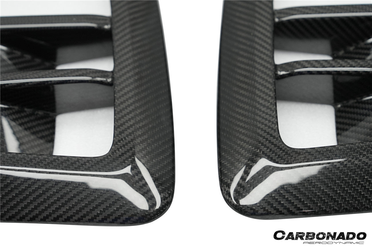 2024-2025 BMW X6M F96 AD Style Dry Carbon Fiber Front Bumper Air Inlet Vent Trims