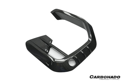 2020-2023 BMW X6M F96 AD Style Dry Carbon Fiber Front Bumper Air Inlet Vent Trims