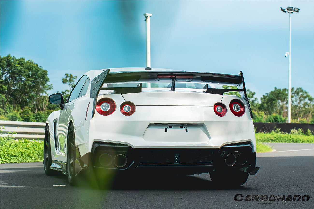 2023-2025 Nissan GTR R35 VS Style Carbon Fiber Rear Bumper Corner Splitter Lip caps