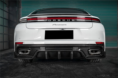2024-2026 Porsche Panamera 976 KDA Style Autoclave Carbon Fiber Rear Diffuser Lip | Fits S, 4, 4S, E-Hybrid, 4 E-Hybrid, Sport Turismo, Turbo, Turbo s, GTS, Turbo E-Hybrid, Turbo s E-Hybrid