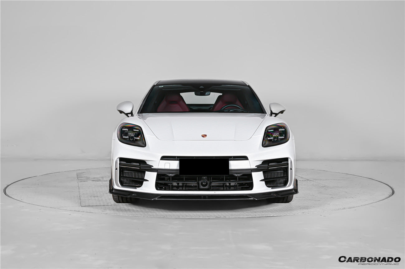 2024-2026 Porsche Panamera 976 KDA Style Autoclave Carbon Fiber Front Lip | Turbo, Turbo s, GTS, Turbo E-Hybrid, Turbo s E-Hybrid