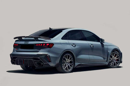 2025-UP Audi RS3 8Y.5 Sedan AD Style Autoclave Carbon Fiber Rear Bumper Side Canards