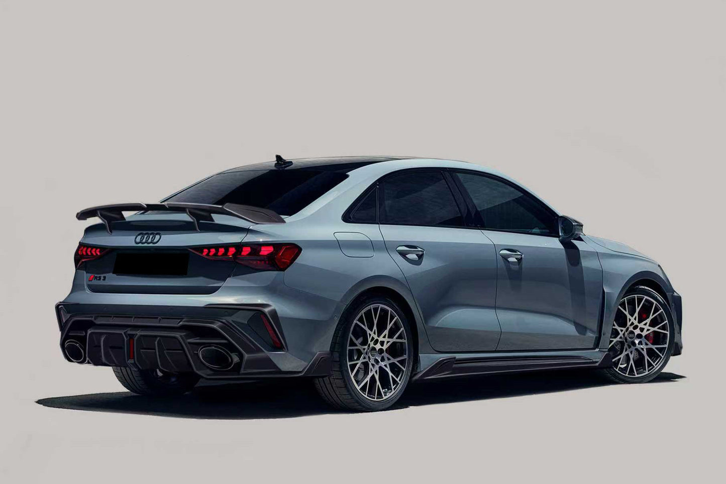 2025-UP Audi RS3 8Y.5 Sedan AD Style Autoclave Carbon Fiber Rear Diffuser