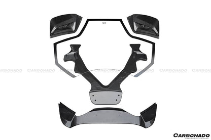 2015-2019 Ferrari 488 Spyder 1x1 Weave Dry Carbon Fiber Engine Hood With Glass - Carbonado Aero
