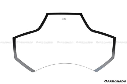 2015-2019 Ferrari 488 Spyder 1x1 Weave Dry Carbon Fiber Engine Hood With Glass - Carbonado Aero
