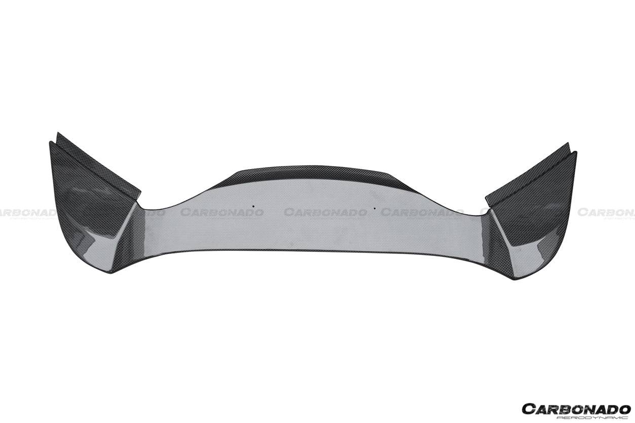2015-2019 Ferrari 488 Spyder 1x1 Weave Dry Carbon Fiber Engine Hood With Glass - Carbonado Aero