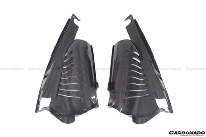 2015-2023 Ferrari 488 GTB/Pista/F8 Dry Carbon Fiber Engine Bay Panels With Heat Protection - Carbonado Aero