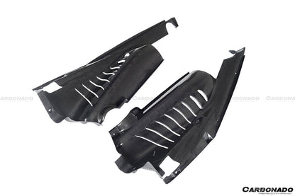 2015-2023 Ferrari 488 GTB/Pista/F8 Dry Carbon Fiber Engine Bay Panels With Heat Protection - Carbonado Aero