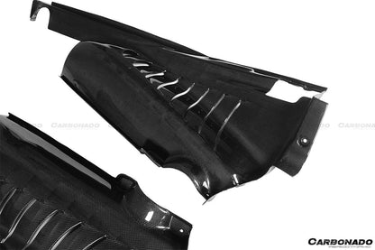 2015-2023 Ferrari 488 GTB/Pista/F8 Dry Carbon Fiber Engine Bay Panels With Heat Protection - Carbonado Aero