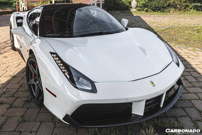 2015-2020 Ferrari 488 GTB Spyder OE Style Carbon Fiber Front Lip - Carbonado Aero