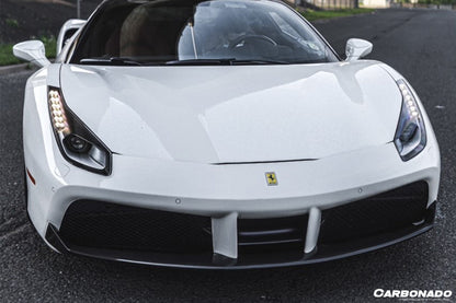 2015-2020 Ferrari 488 GTB Spyder OE Style Carbon Fiber Front Lip - Carbonado Aero