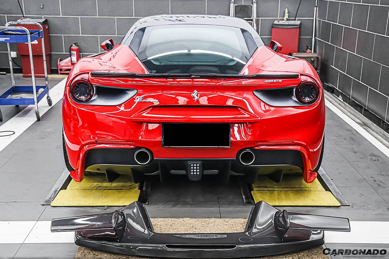 2015-2019 Ferrari 488 GTB MSY Style Trunk Wing Spoiler - Carbonado Aero