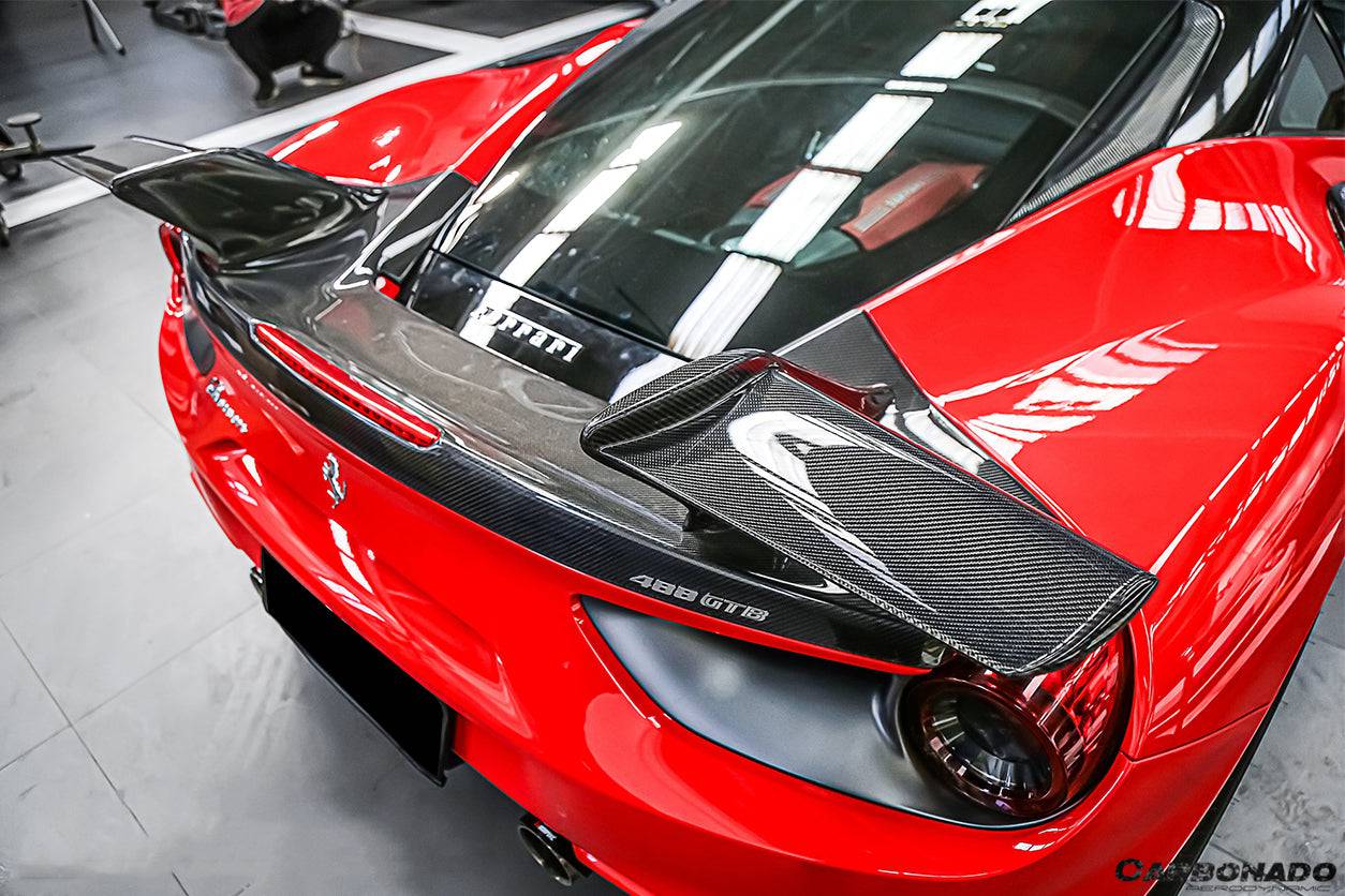 2015-2019 Ferrari 488 GTB MSY Style Trunk Wing Spoiler - Carbonado