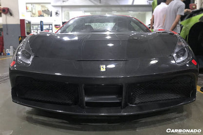 2015-2020 Ferrari 488 GTB & Spider OE Style Carbon Fiber Front Bumper - Carbonado