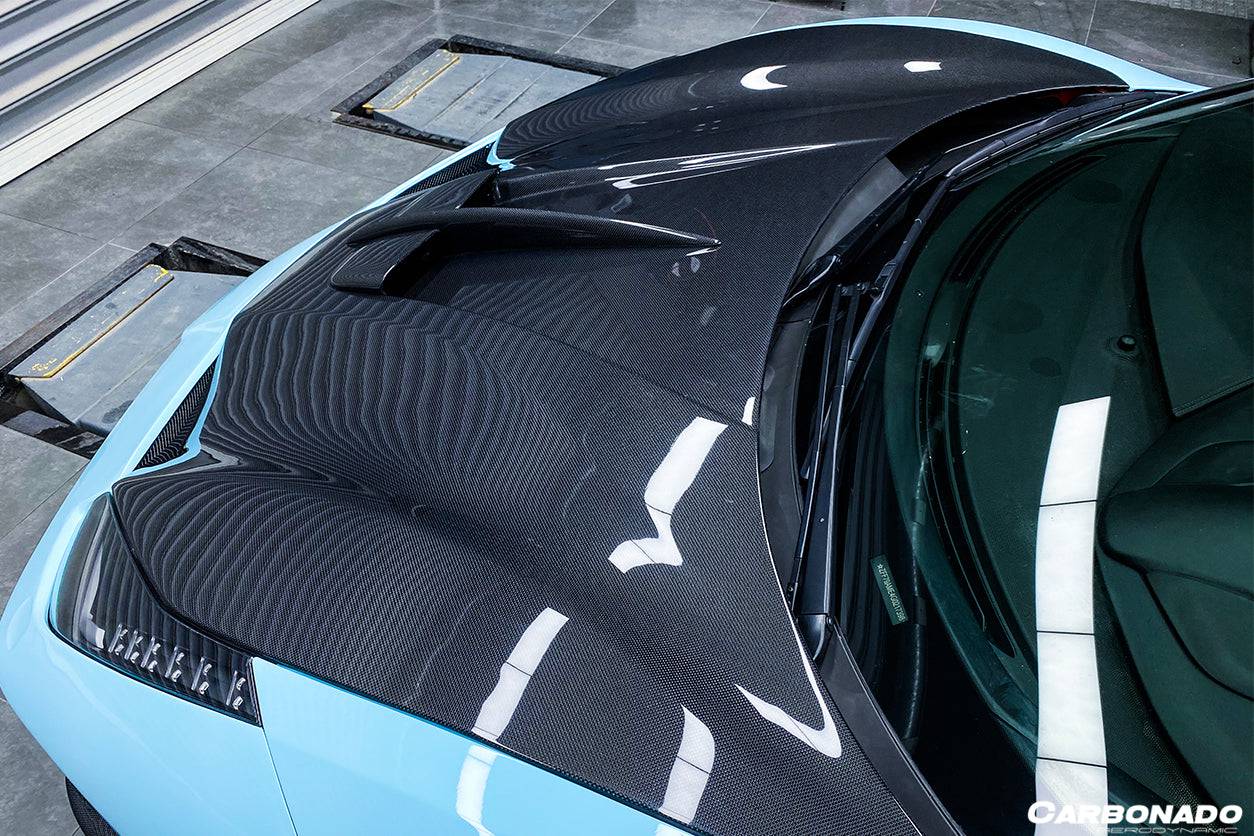 2015-2019 Ferrari 488 GTB/Spyder MA Style Carbon Fiber Hood - Carbonado Aero