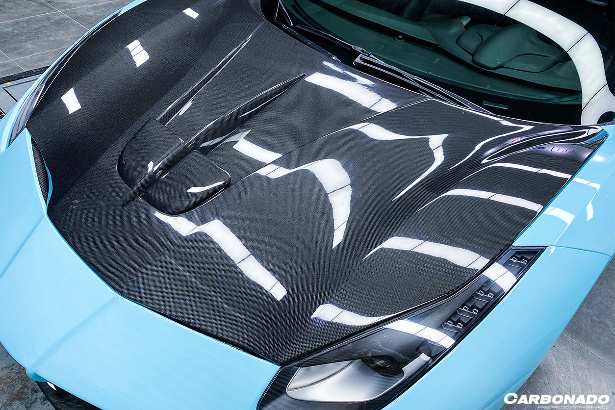 2015-2019 Ferrari 488 GTB/Spyder MA Style Carbon Fiber Hood - Carbonado Aero