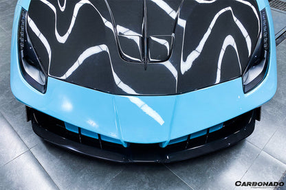 2015-2020 Ferrari 488 GTB & Spider MA Style Partial Carbon Fiber Front Bumper