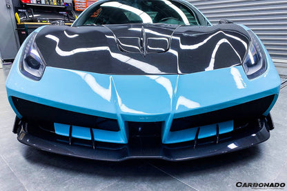 2015-2019 Ferrari 488 GTB/Spyder MA Style Carbon Fiber Front Bumper - Carbonado Aero