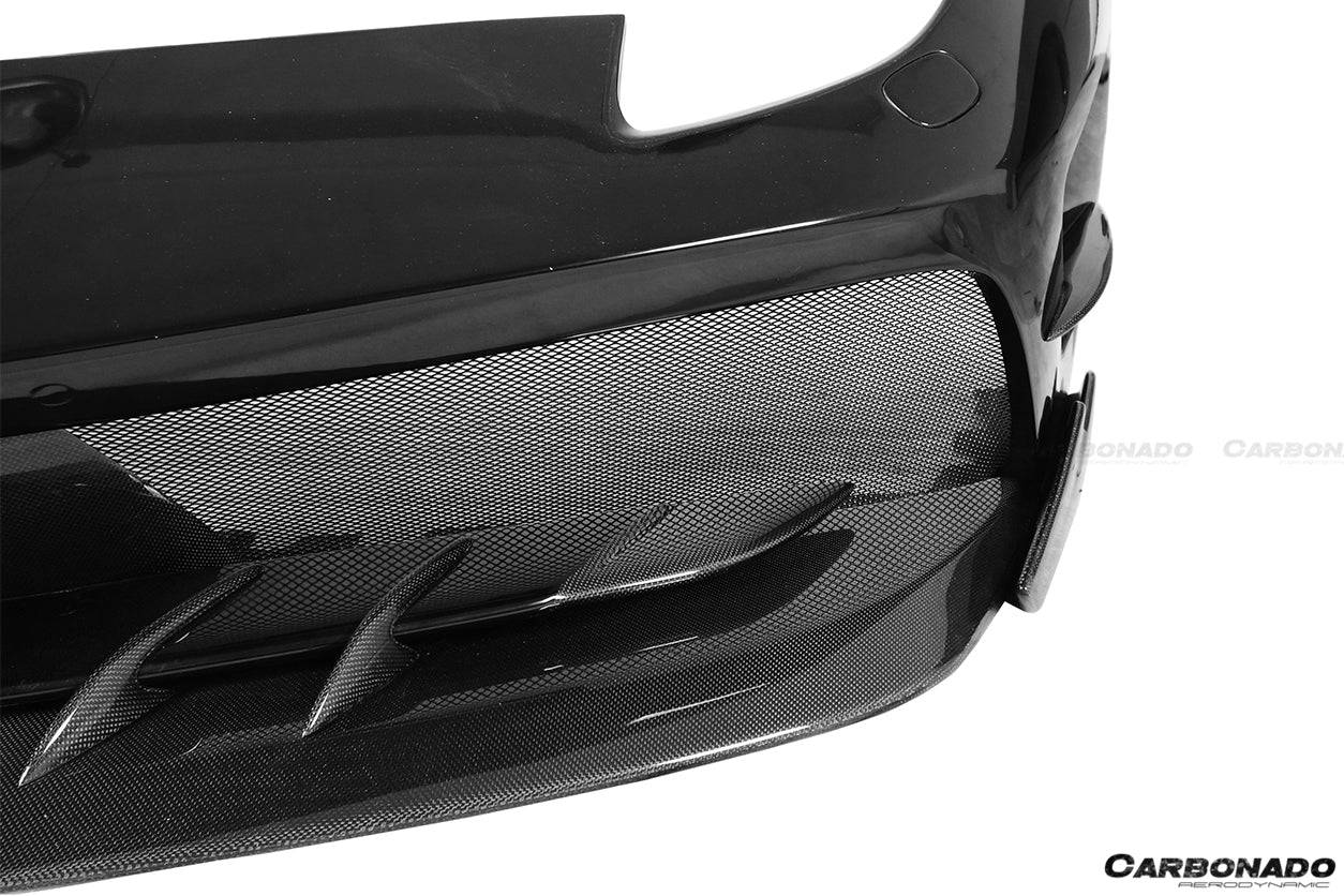 2015-2019 Ferrari 488 GTB/Spyder MA Style Carbon Fiber Front Bumper - Carbonado Aero