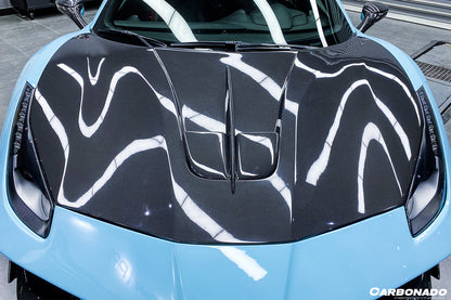 2015-2019 Ferrari 488 GTB/Spyder MA Style Carbon Fiber Hood - Carbonado Aero
