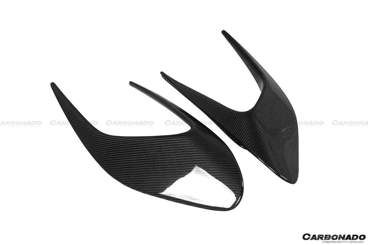 2015-2019 Ferrari 488 GTB/Spyder MSY Style Carbon Fiber Side Air Intake Flaps - Carbonado Aero