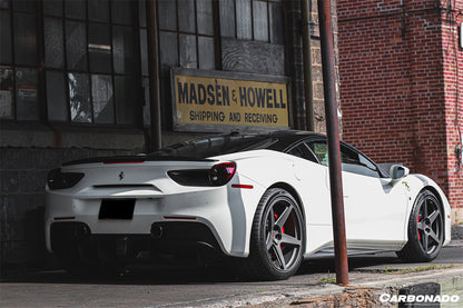 2015-2020 Ferrari 488 GTB Spyder OE Style Dry Carbon Fiber Rear Light Satellite Covers - Carbonado Aero