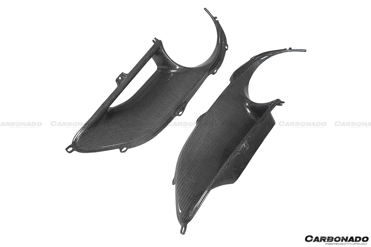 2015-2020 Ferrari 488 GTB Spyder OE Style Dry Carbon Fiber Rear Light Satellite Covers - Carbonado Aero