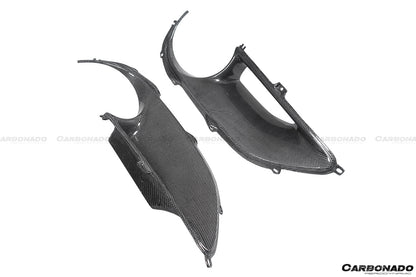 2015-2020 Ferrari 488 GTB Spyder OE Style Dry Carbon Fiber Rear Light Satellite Covers - Carbonado Aero
