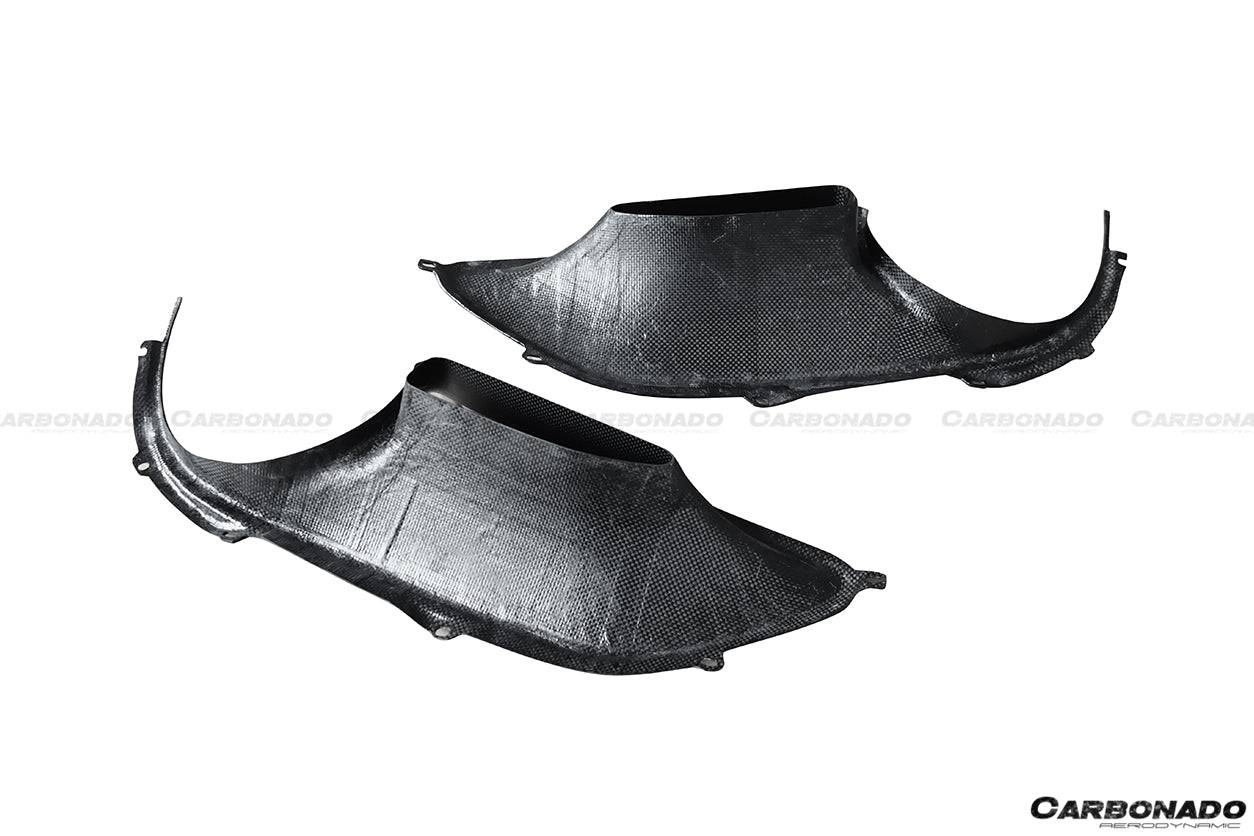 2015-2020 Ferrari 488 GTB Spyder OE Style Dry Carbon Fiber Rear Light Satellite Covers - Carbonado Aero