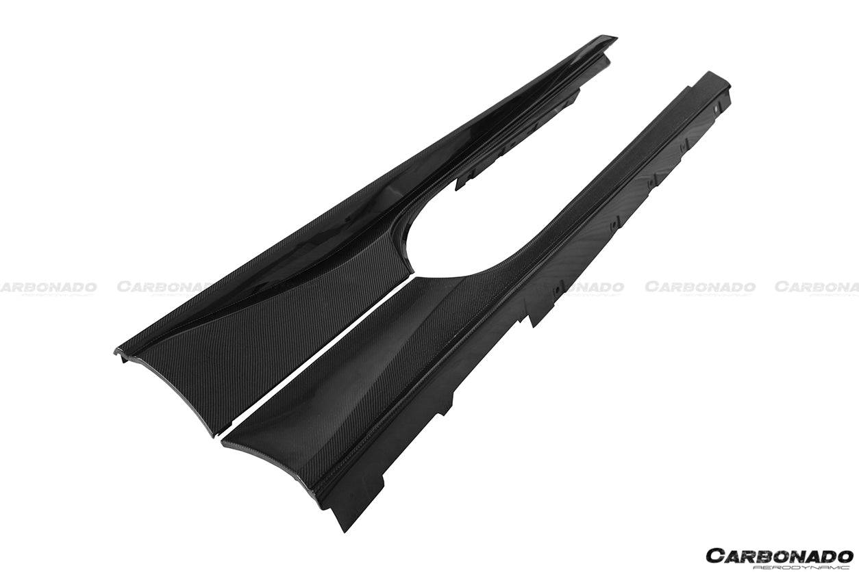 2015-2020 Ferrari 488 GTB Spyder OE Style Carbon Fiber Side Skirts - Carbonado Aero