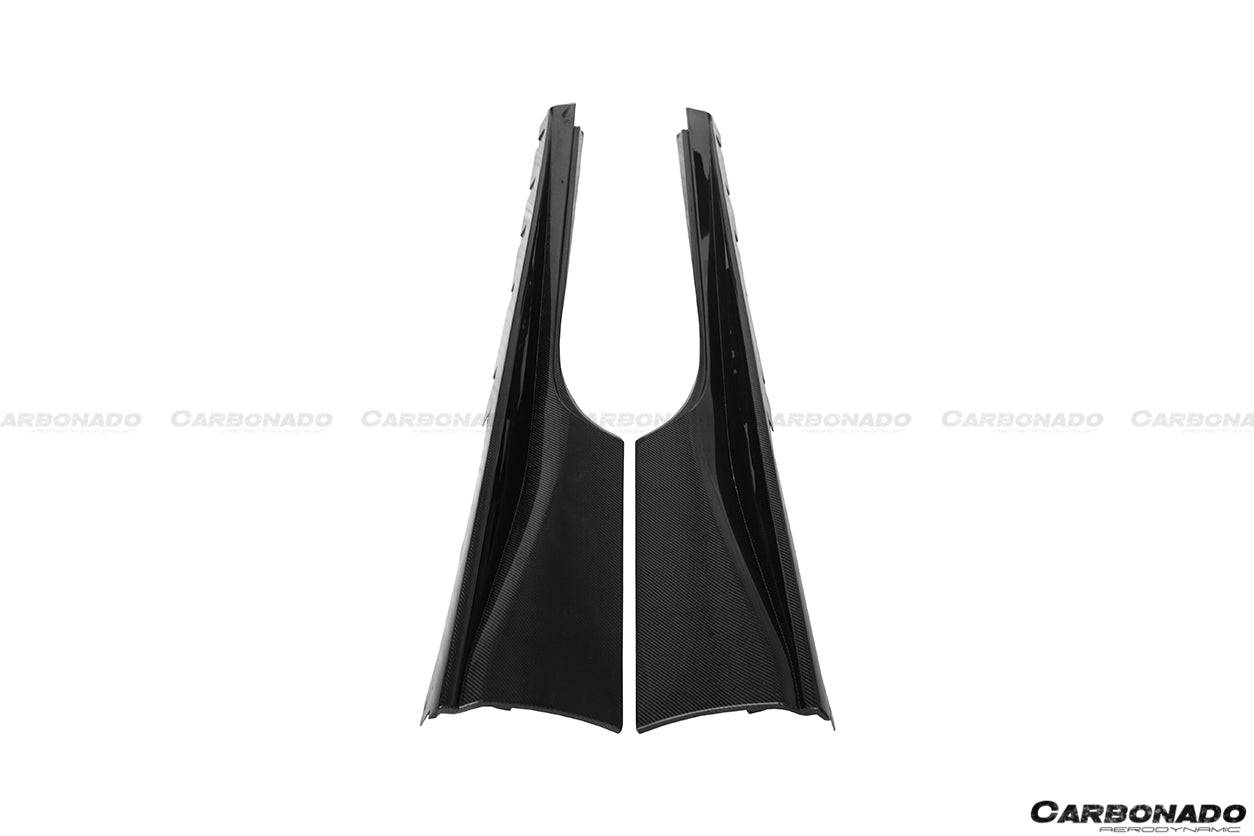 2015-2020 Ferrari 488 GTB Spyder OE Style Carbon Fiber Side Skirts - Carbonado Aero
