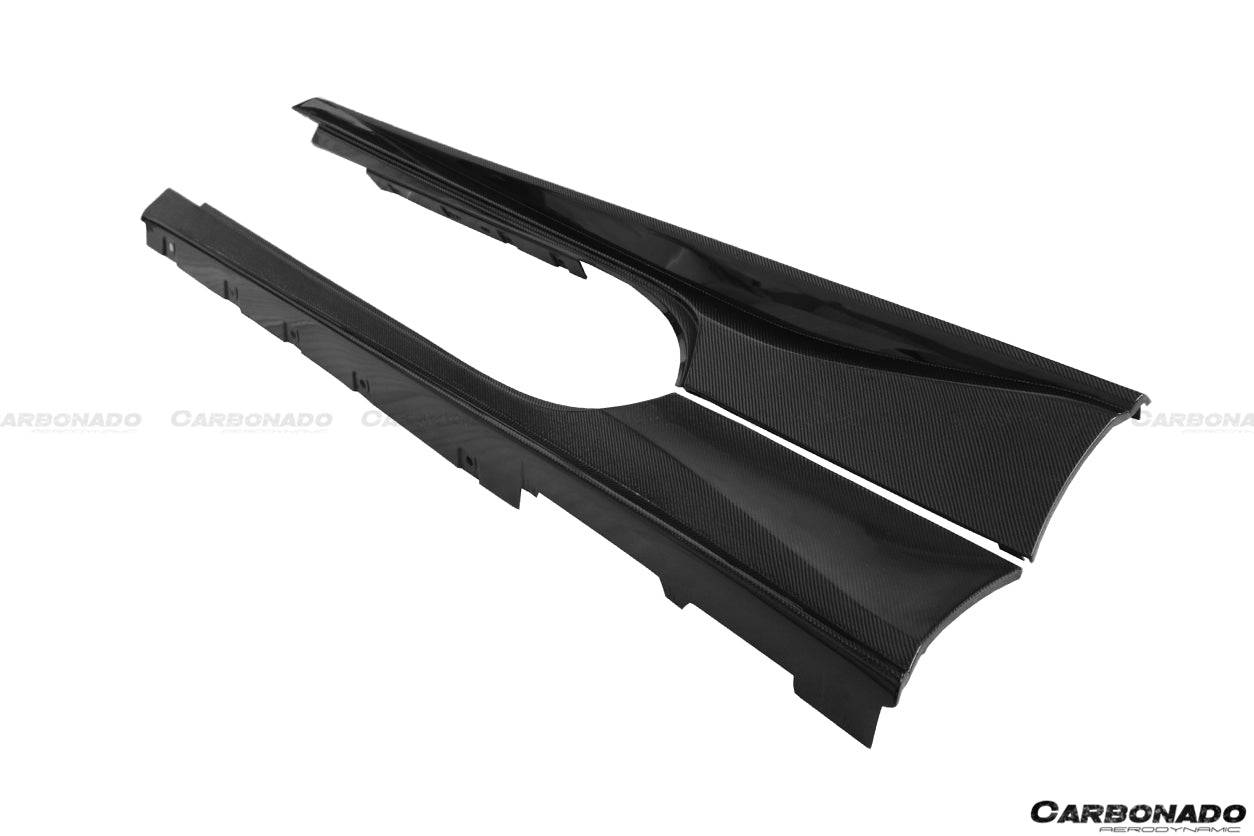 2015-2020 Ferrari 488 GTB Spyder OE Style Carbon Fiber Side Skirts - Carbonado Aero