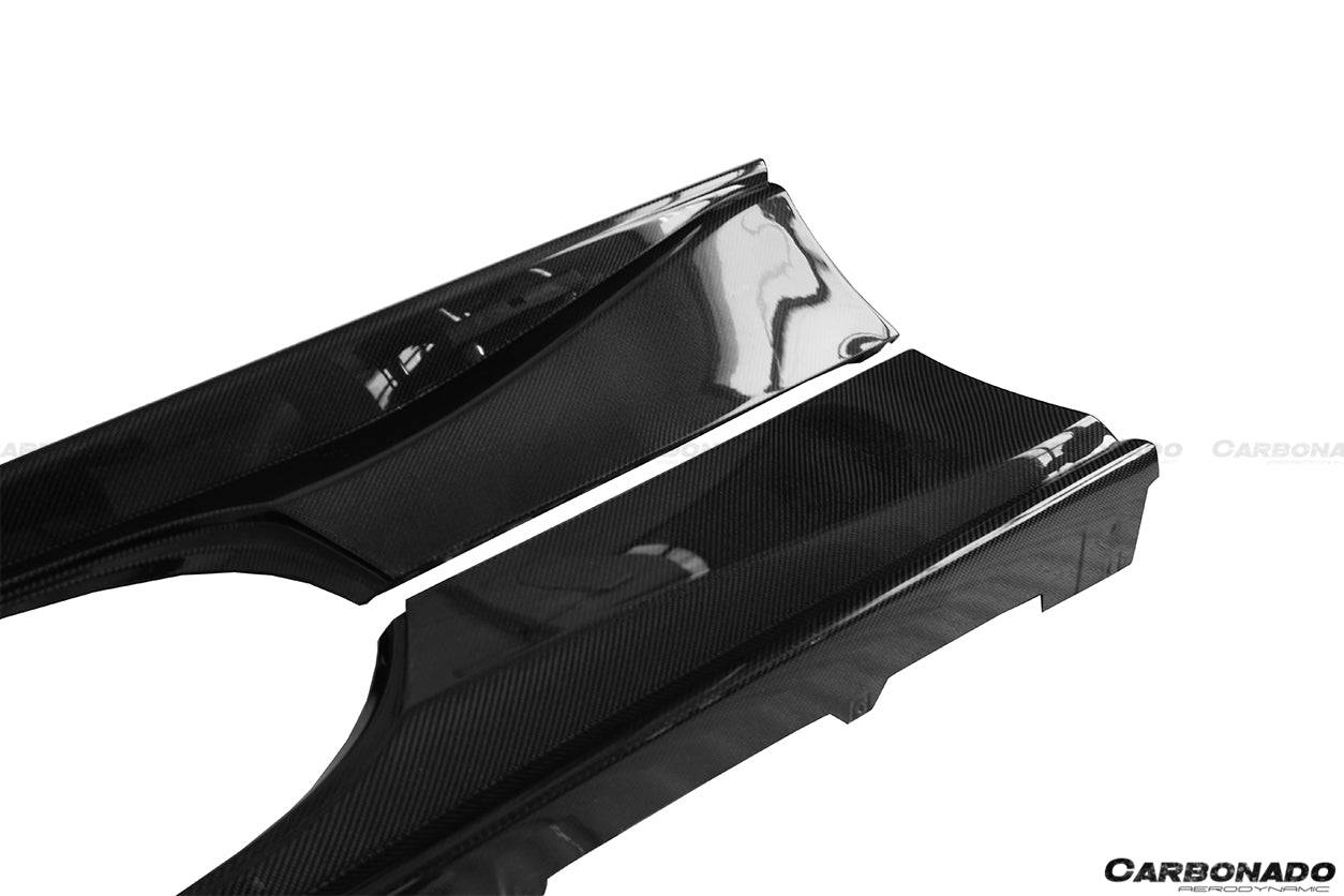 2015-2020 Ferrari 488 GTB Spyder OE Style Carbon Fiber Side Skirts - Carbonado Aero