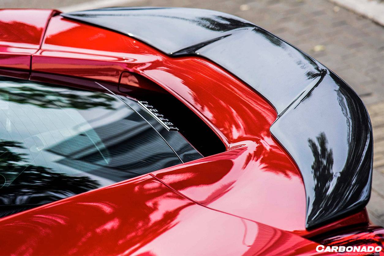 2015-2020 Ferrari 488 GTB VRS Style Carbon Fiber Trunk Spoiler - Carbonado