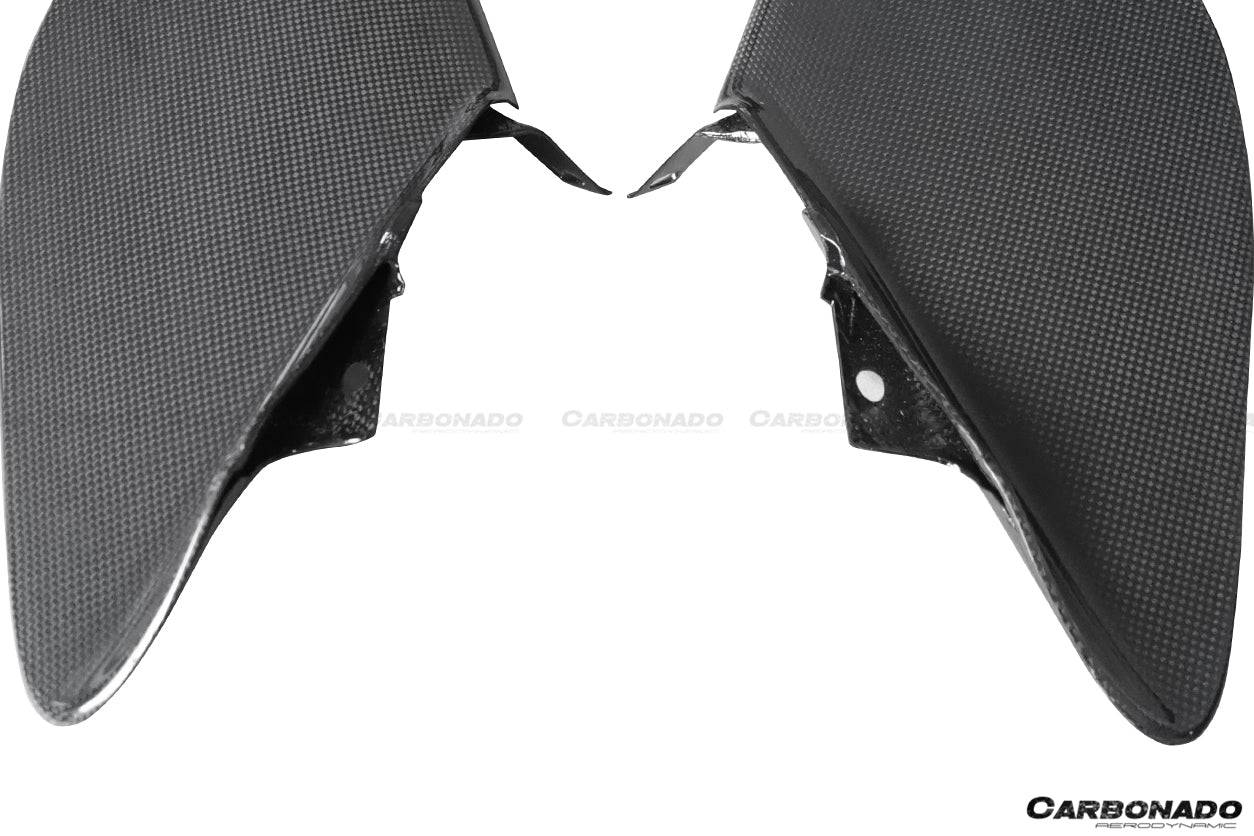 2015-2020 Ferrari 488 GTB Spyder OE Style Dry Carbon Fiber Side Air Intake Fins - Carbonado Aero