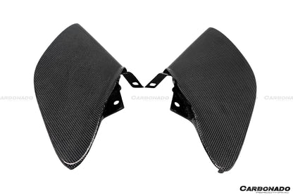 2015-2020 Ferrari 488 GTB Spyder OE Style Dry Carbon Fiber Side Air Intake Fins - Carbonado Aero