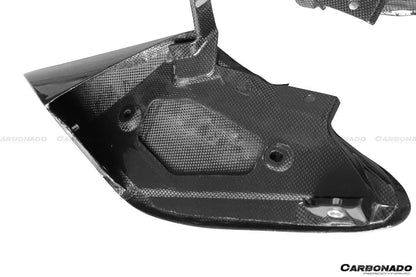 2015-2020 Ferrari 488 GTB Spyder OE Style Dry Carbon Fiber Side Air Intake Fins - Carbonado Aero