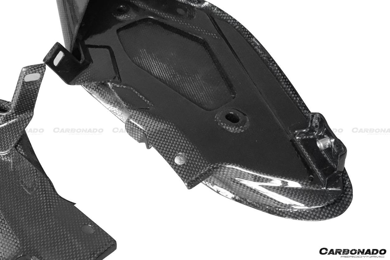 2015-2020 Ferrari 488 GTB Spyder OE Style Dry Carbon Fiber Side Air Intake Fins - Carbonado Aero