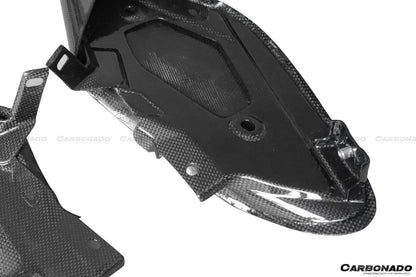 2015-2020 Ferrari 488 GTB Spyder OE Style Dry Carbon Fiber Side Air Intake Fins - Carbonado Aero