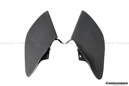 2015-2020 Ferrari 488 GTB Spyder OE Style Dry Carbon Fiber Side Air Intake Fins - Carbonado Aero