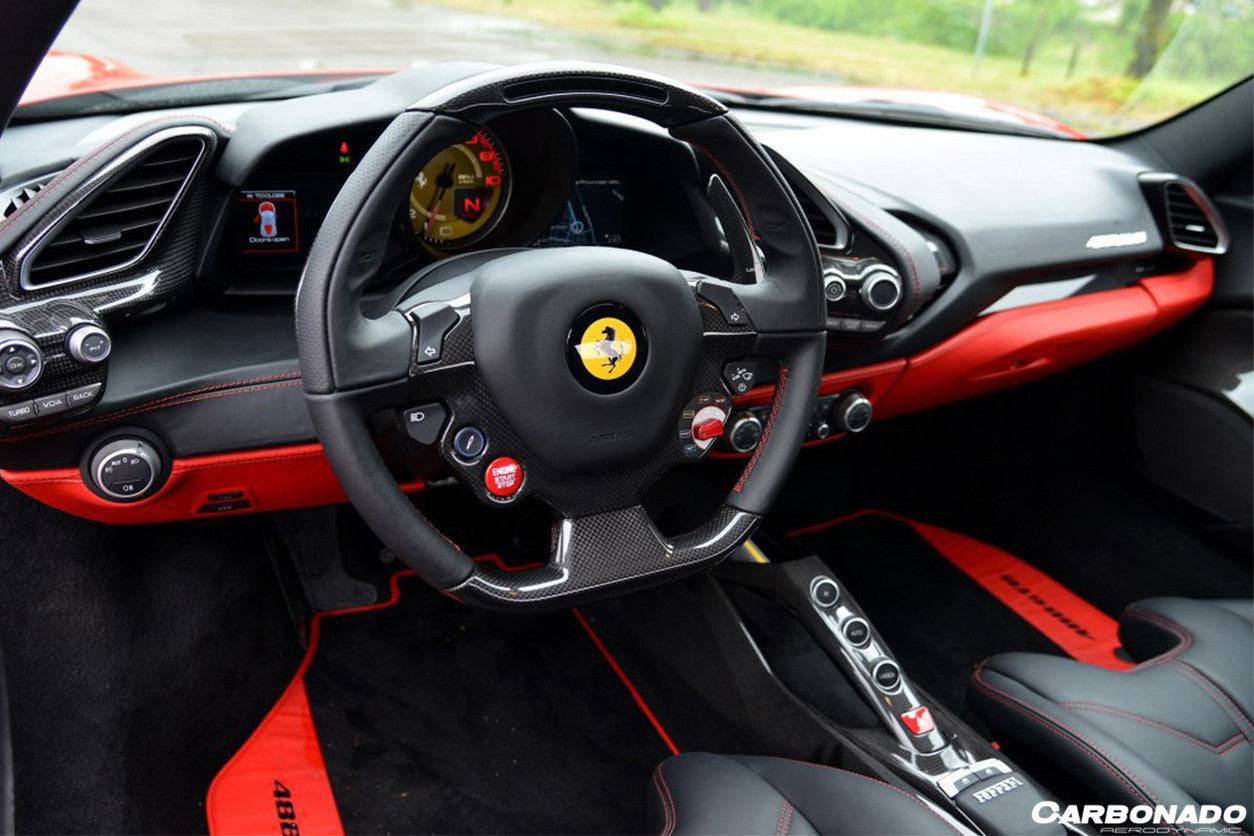 2015-2020 Ferrari 488 GTB Spyder OE Style Dry Carbon Fiber Bridge Control - Carbonado Aero