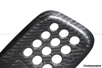 2015-2020 Ferrari 488 GTB Spyder Dry Carbon Fiber Rear Black Light Cover (No camera hole) - Carbonado Aero