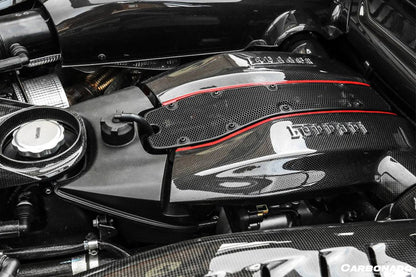 2015-2020 Ferrari 488 GTB/Spyder Dry Carbon Fiber Engine Replacement Cover - Carbonado Aero