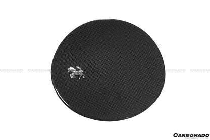 2017-2023 Ferrari 812 OE Style DRY Carbon Fiber Fuel Door With Logo - Carbonado