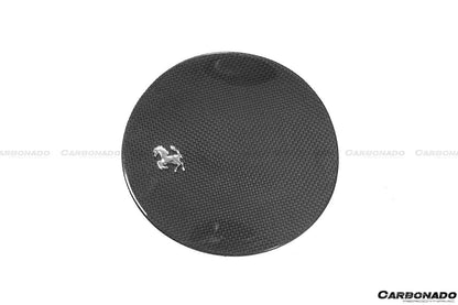 2017-2023 Ferrari 812 OE Style DRY Carbon Fiber Fuel Door With Logo - Carbonado