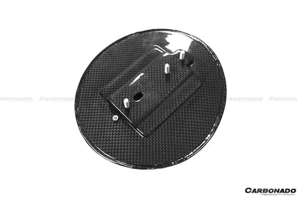 2017-2023 Ferrari 812 OE Style DRY Carbon Fiber Fuel Door With Logo - Carbonado Aero