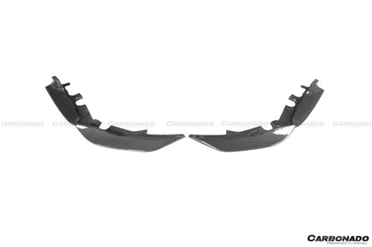 2018-2022 Ferrari 488 Pista OEM Style Carbon Fiber Front Bumper Side Splitter - Carbonado