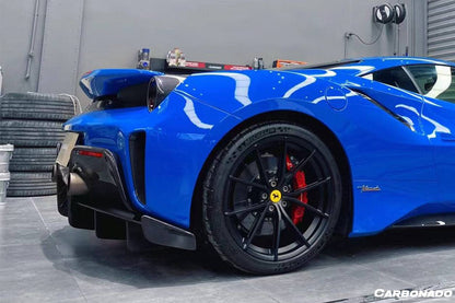 2018-2020 Ferrari 488 Pista OEM Style Part Carbon Fiber Rear Bumper - Carbonado Aero