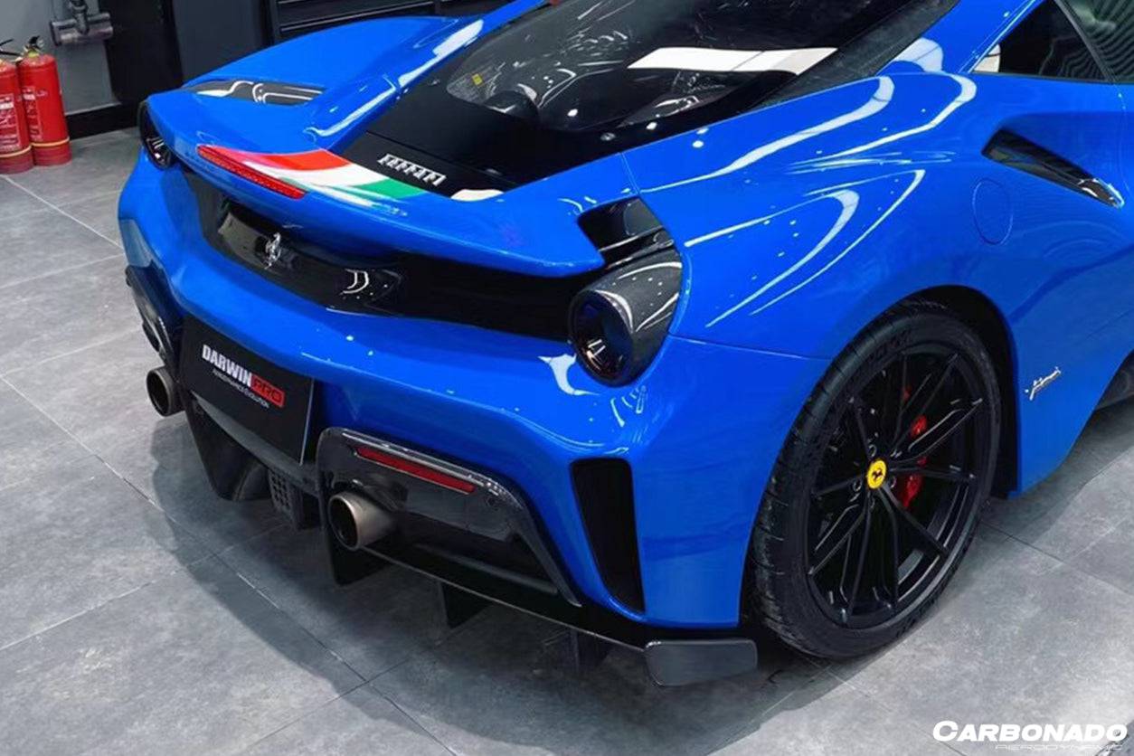 2018-2020 Ferrari 488 Pista OEM Style Part Carbon Fiber Rear Bumper - Carbonado Aero